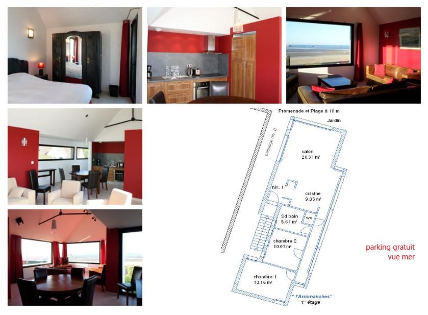 Gites "Bord De Mer" Pmr Ou "Arromanches" 2 Chambres En Front De Mer A Asnelles , 3Km D'Arromanches, 10Km De Bayeux Saint-Come-de-Fresne Ngoại thất bức ảnh